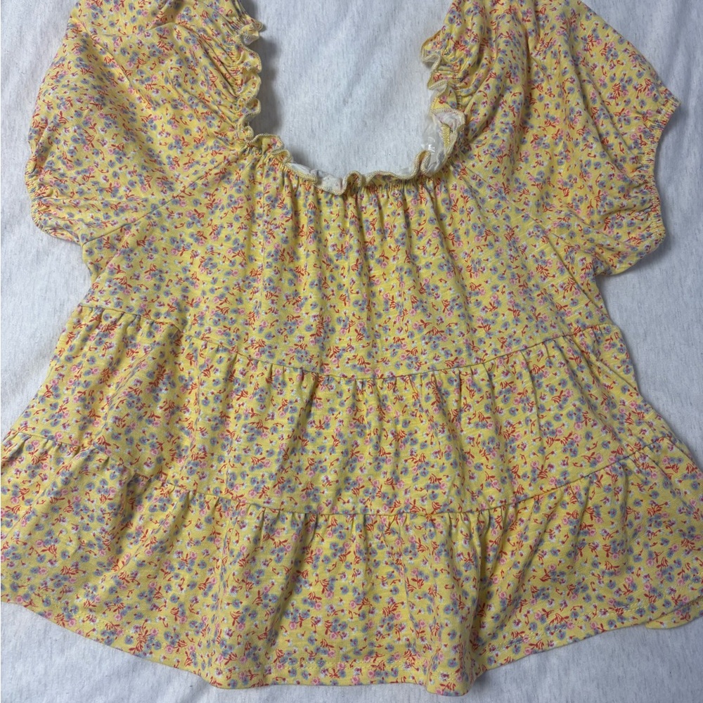 Floral Yellow Women's Top